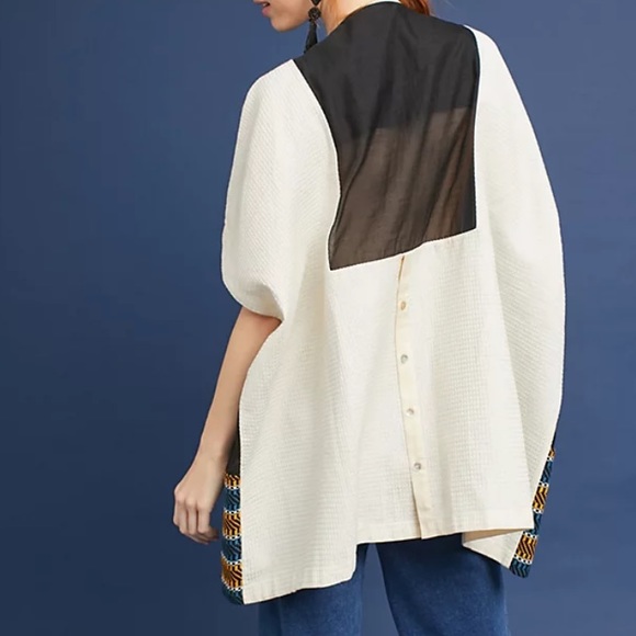 ANTHRO Striped Swing Kimono Cardigan by Amit Aggarwal - Picture 11 of 15